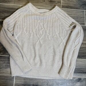 Old Navy Women's Cascade Cable Knit Sweater 2X Minimalist Grandma Core